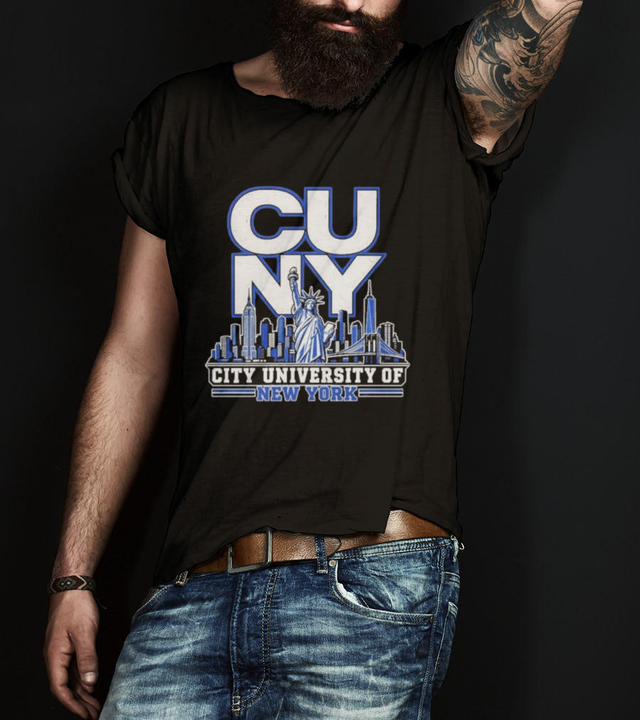 CUNY City University Of New York Skyline And Statue Of Liberty T-Shirt