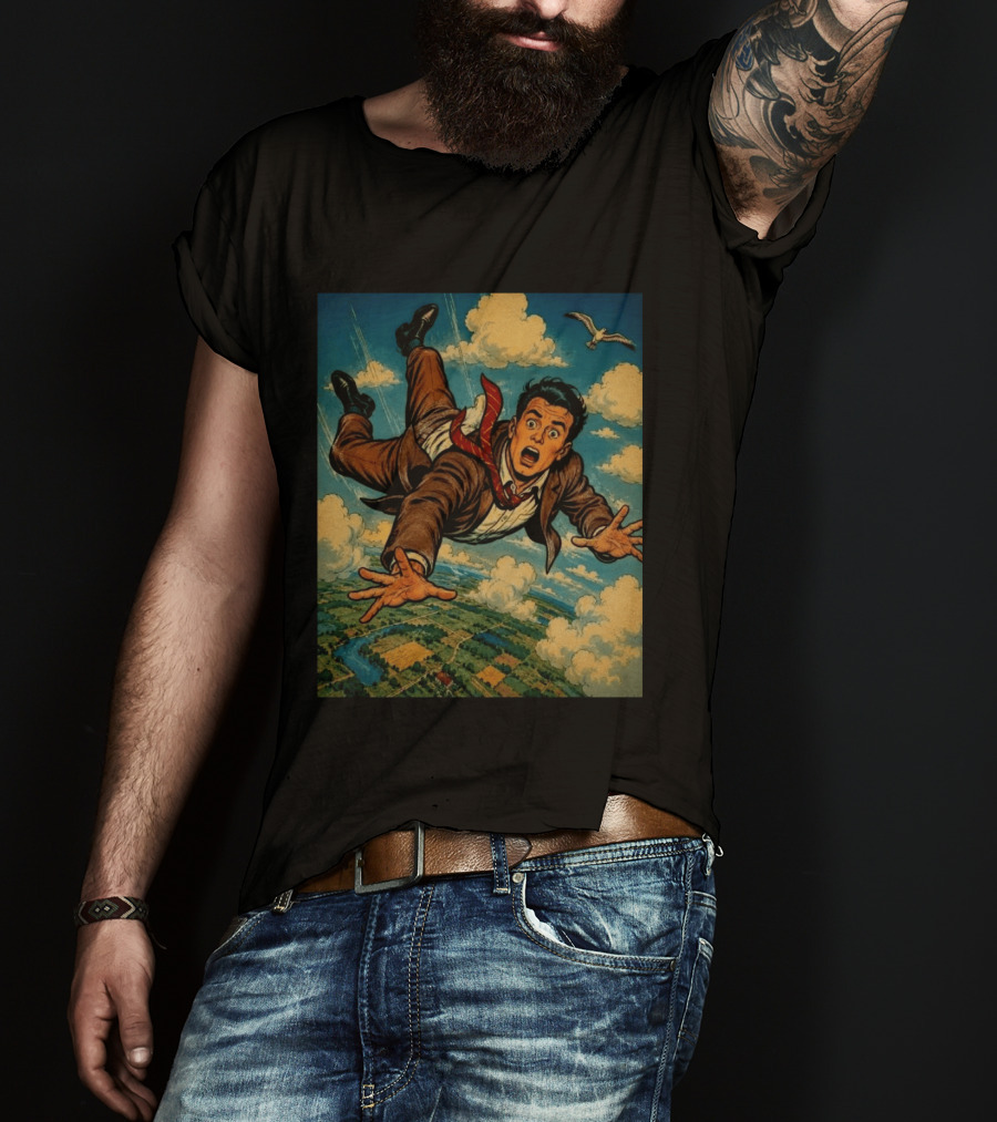 Musicians Of Threads Comic Superhero Falling Sky Adventure T-Shirt