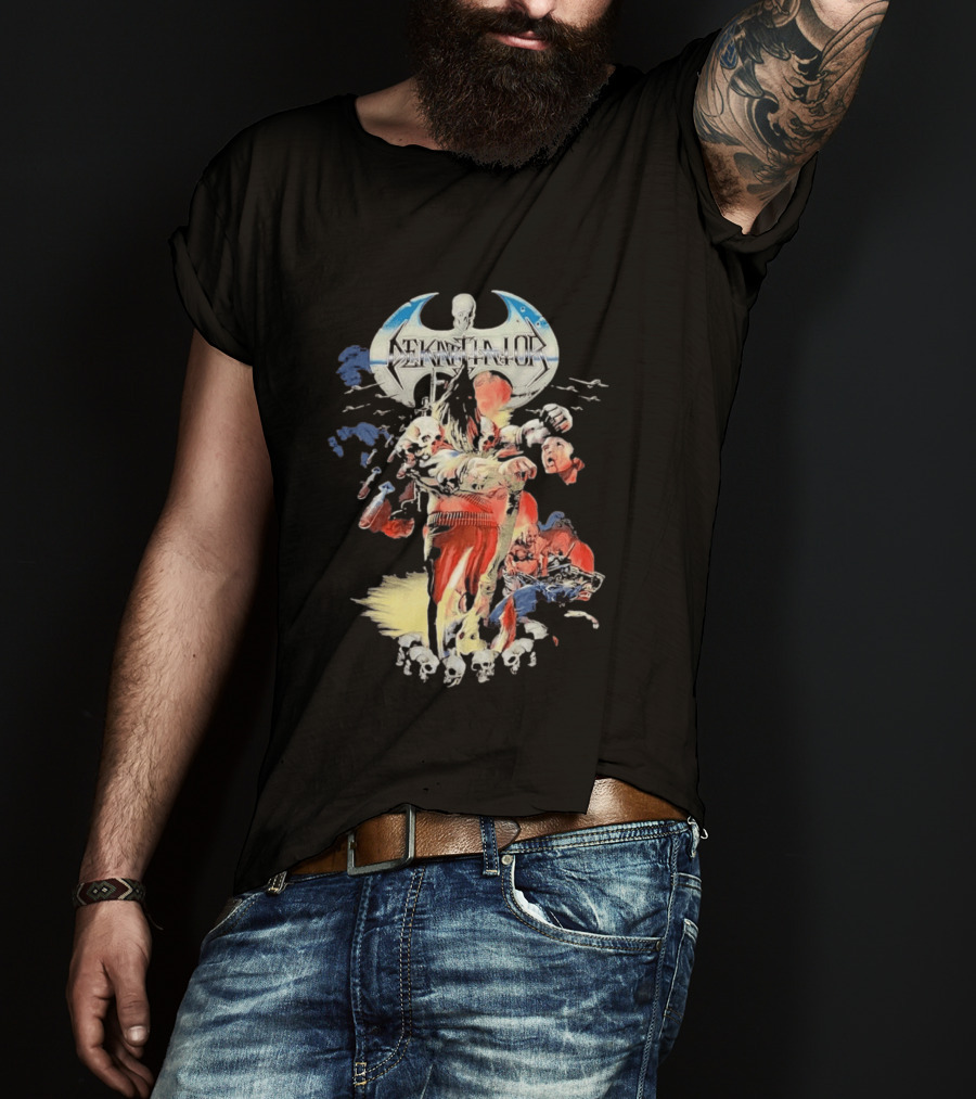 Dekapitator The Storm Before The Calm Skull And Axe Battle Scene T-Shirt