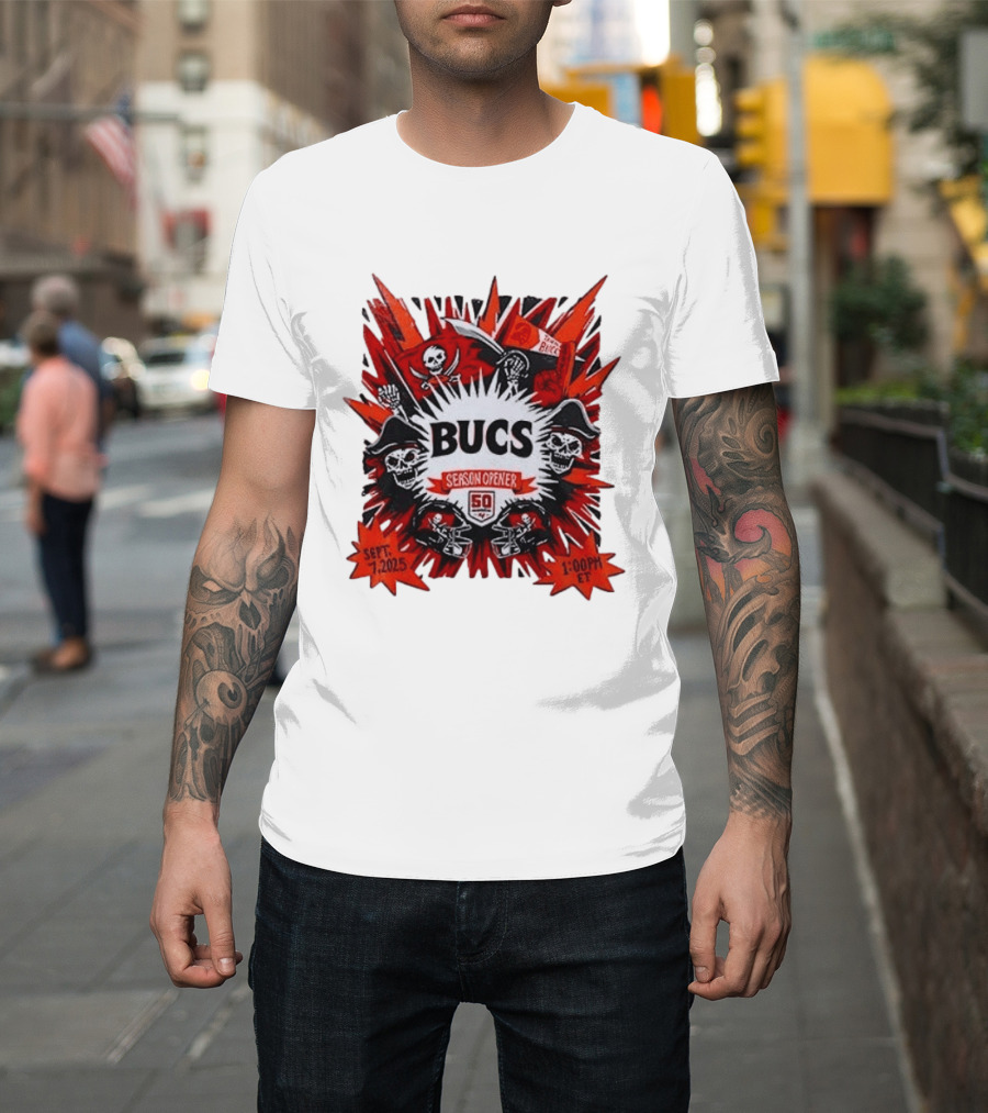 BUCS Season Opener September 7 2025 1:00 PM ET 50th Anniversary Celebration T-Shirt