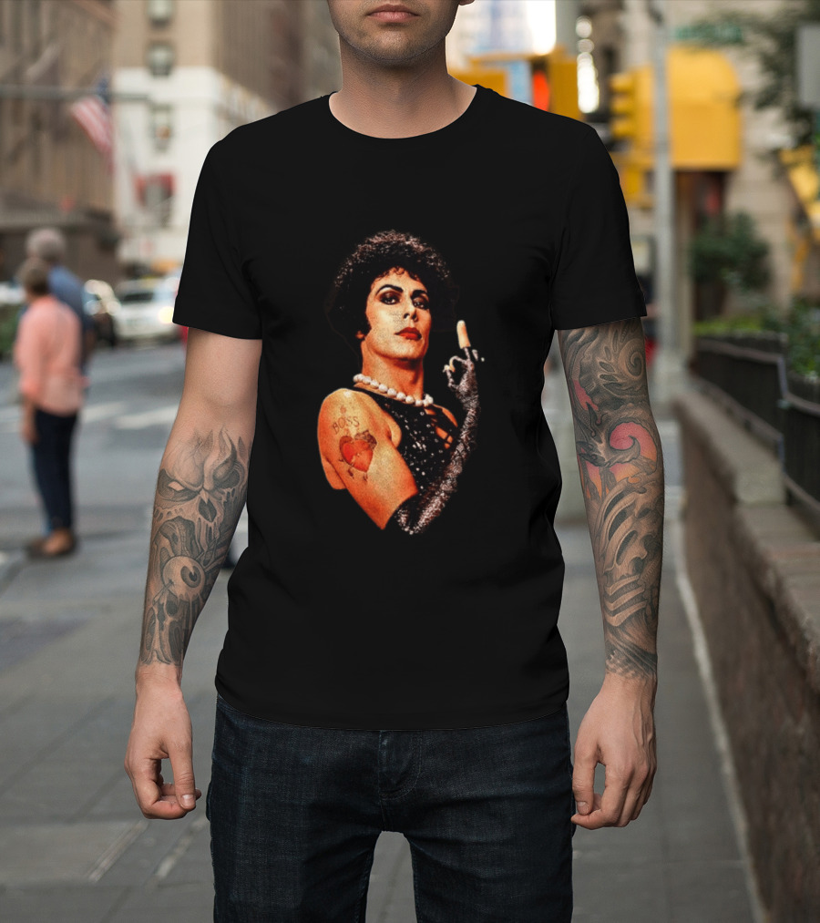 Dr Frank N Furter Rocky Horror Picture Show Boss Heart Tattoo T-Shirt