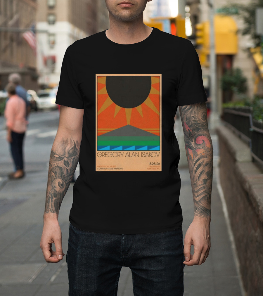 Gregory Alan Isakov 08 28 26 Hellbender Asheville NC Tour With Courtney Marie Andrews T-Shirt