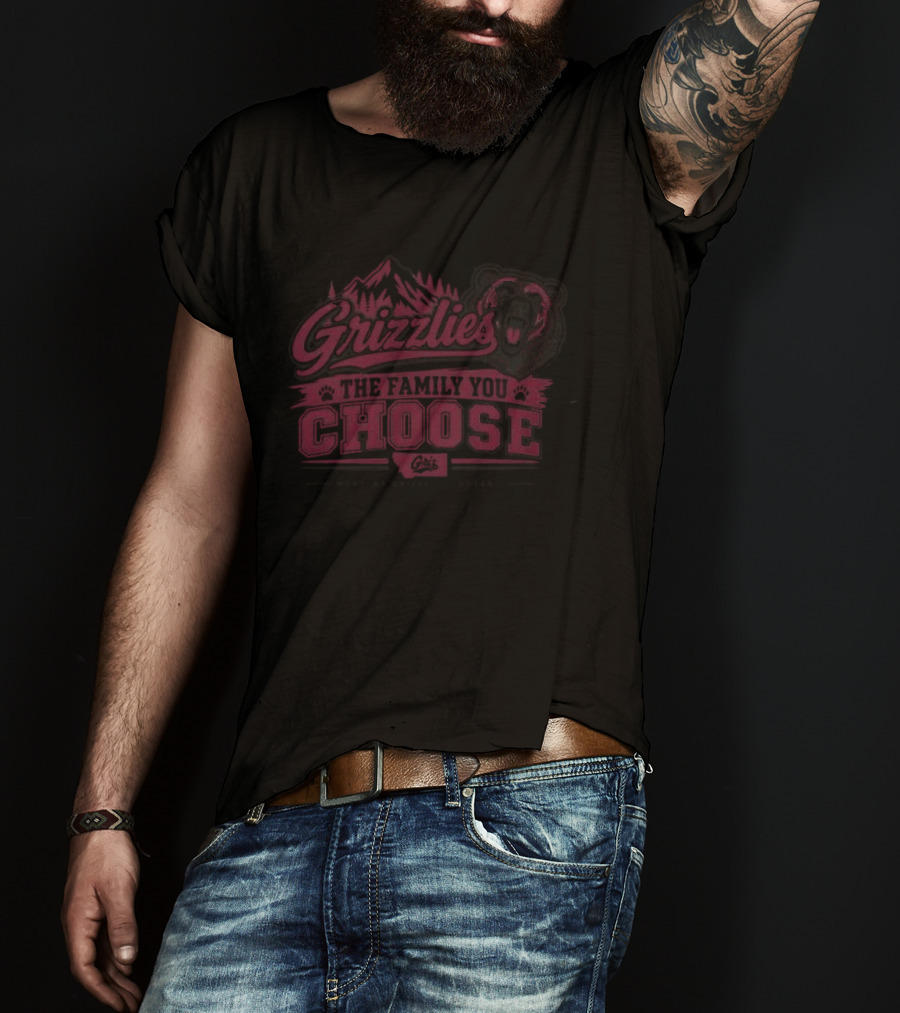 Grizzlies The Family You Choose Grow Be Grizzle Georgia T-Shirt