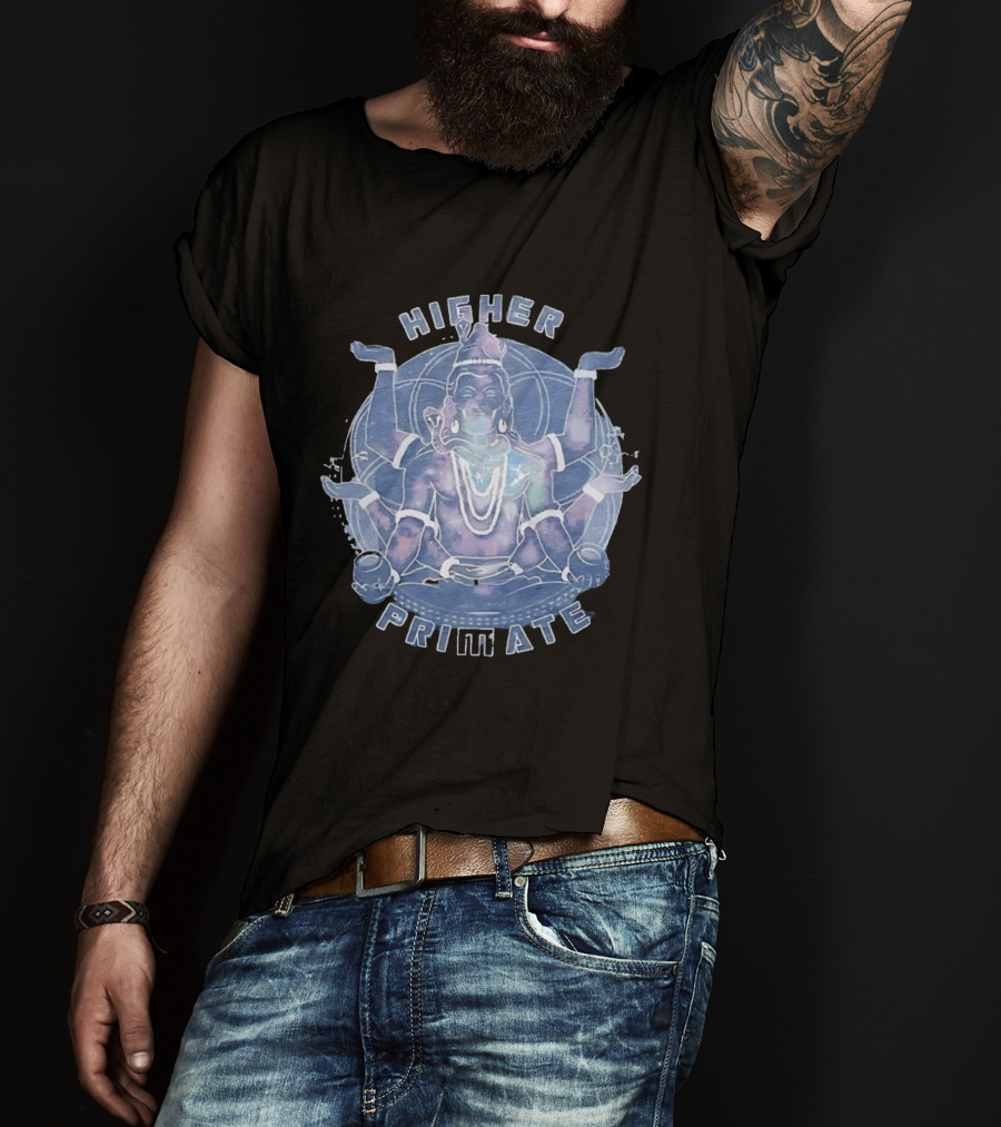 Higher Primate Shiva Meditation Galaxy Spiritual T-Shirt