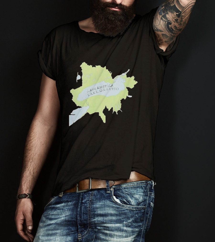Lake America Lake Ontario Unique Map T-Shirt