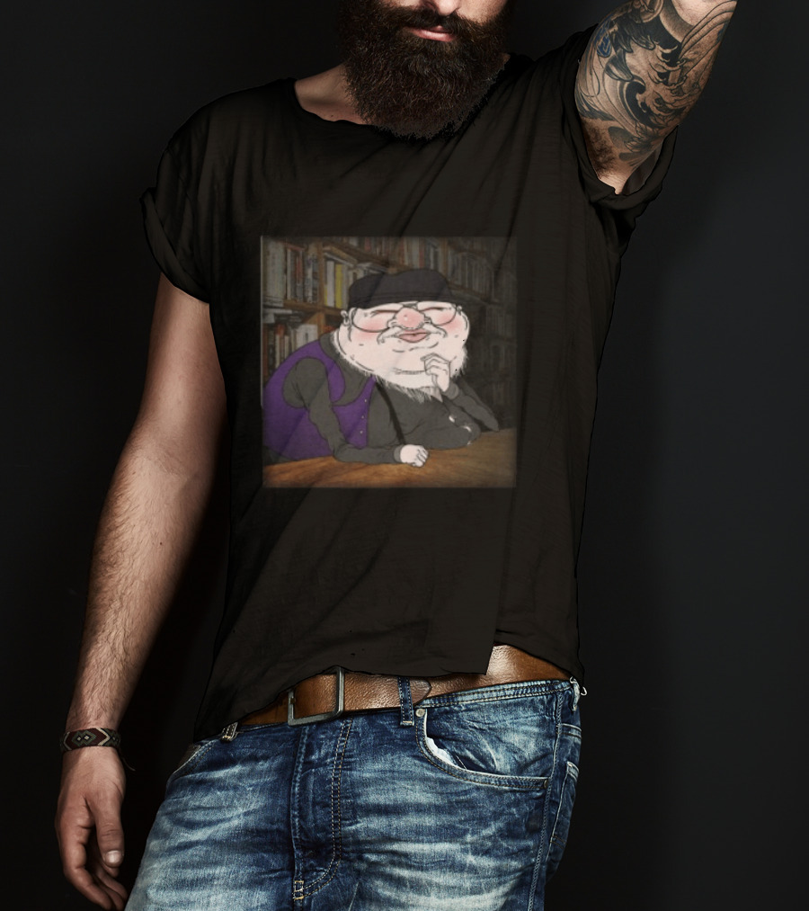 Meatcanyon Store Procrastination Black Cartoon Character Illustration Library T-Shirt
