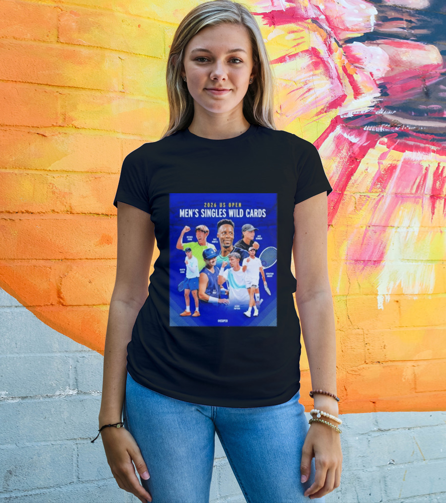 2026 US Open Men's Singles Wild Cards Michael Zheng Gael Monfils Jack Sock Martin Damm Alex Michelsen Ben Shelton Alexei Popyrin Dominic Stricker T-Shirt