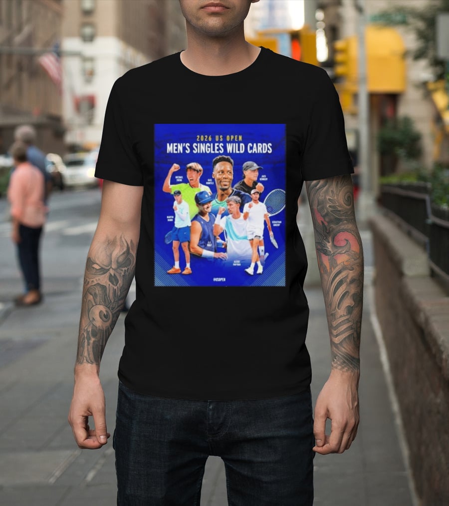 2026 US Open Men's Singles Wild Cards Michael Zheng Gael Monfils Jack Sock Martin Damm Alex Michelsen Ben Shelton Alexei Popyrin Dominic Stricker T-Shirt