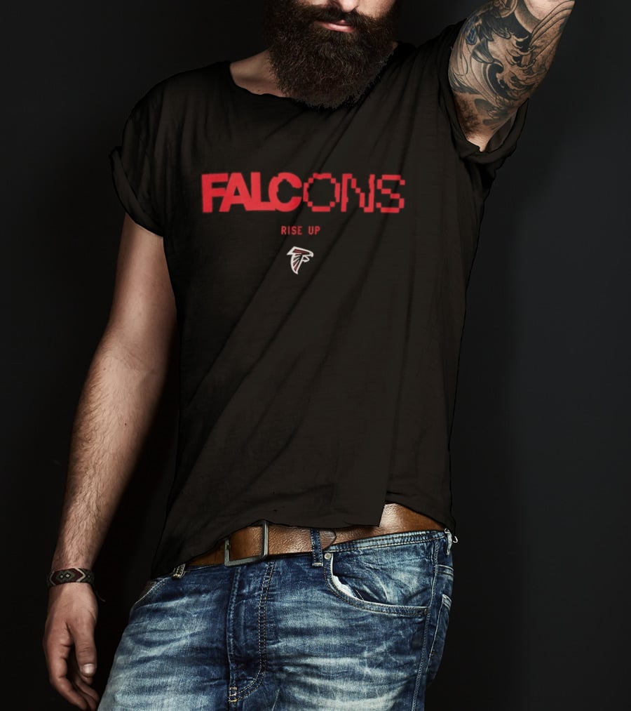 Atlanta Falcons Rise Up Football Team Logo Fan T-Shirt