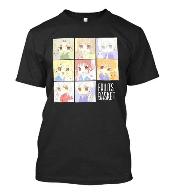 Fruits Basket Chibi Characters Grid With Cute Kawaii Anime T-Shirt