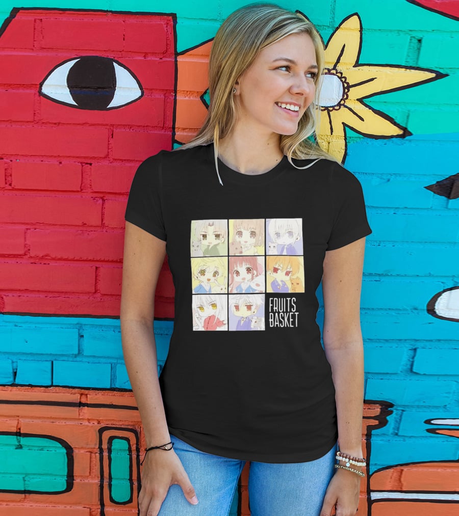 Fruits Basket Chibi Characters Grid With Cute Kawaii Anime T-Shirt