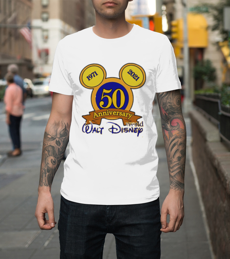 1971 2021 50th Anniversary Walt Disney World Mickey Ears Celebration T-Shirt