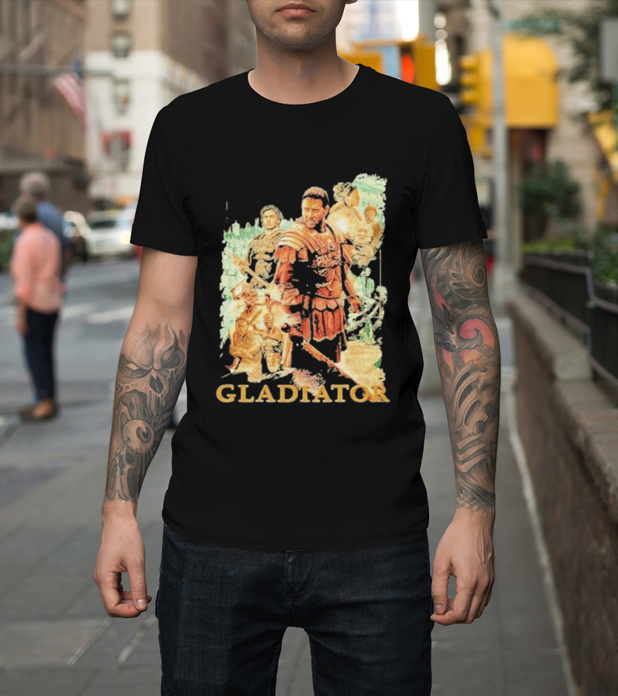 Gladiator Maximus Collage Russell Crowe Roman Warrior Epic T-Shirt