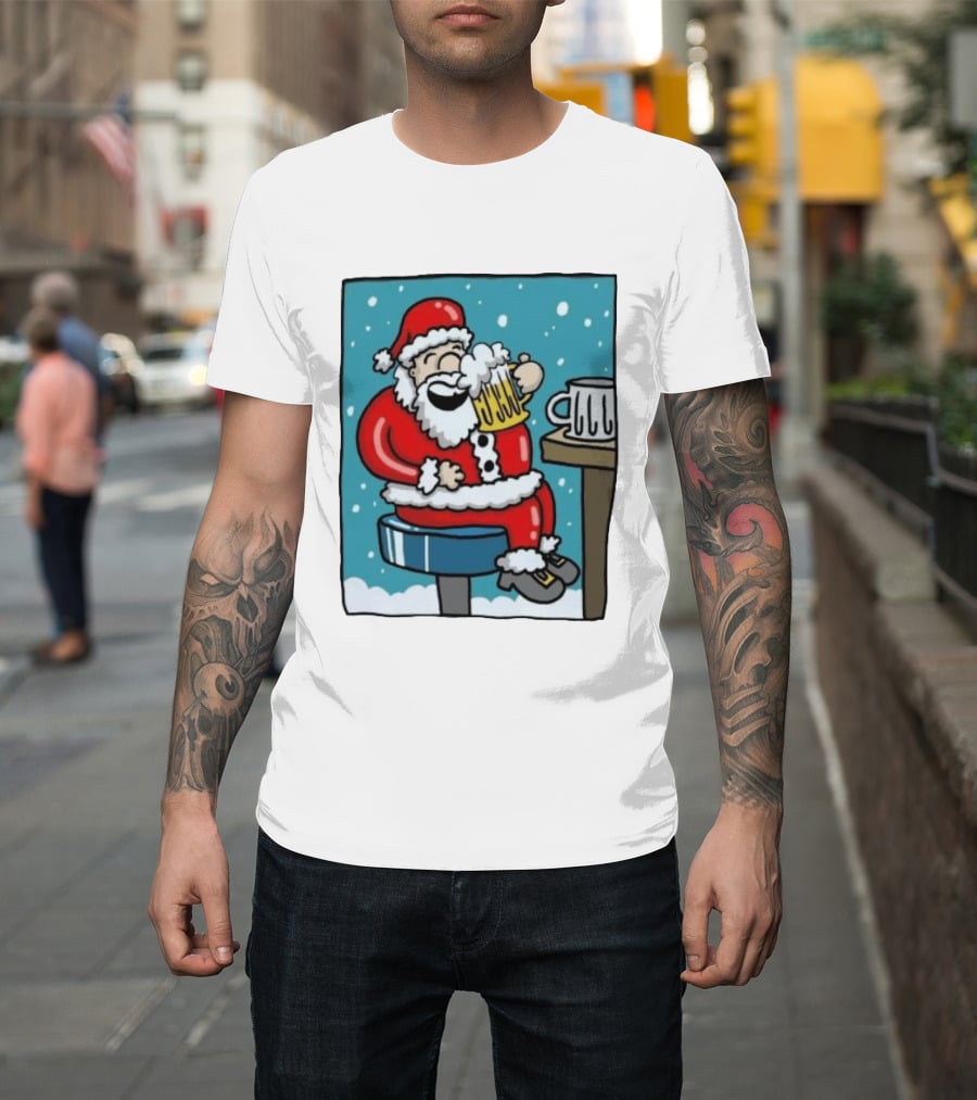 Santa Claus It's The Most Wonderful Time For A Beer Christmas T-Shirt