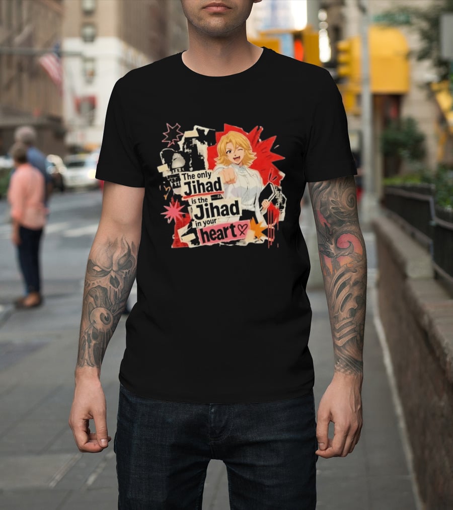 The Only Jihad Is The Jihad In Your Heart Anime Red Black Starburst Manga T-Shirt