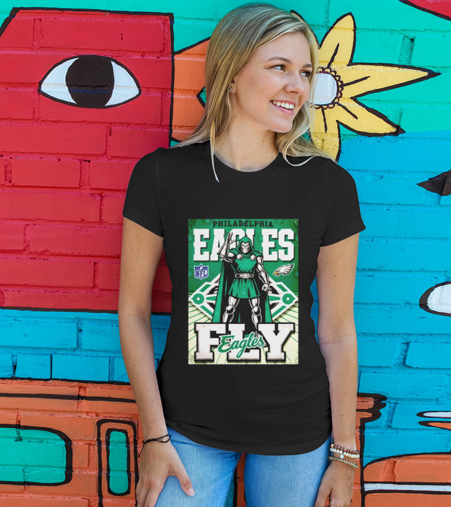 Philadelphia Eagles Doctor Doom NFL Fly Eagles T-Shirt
