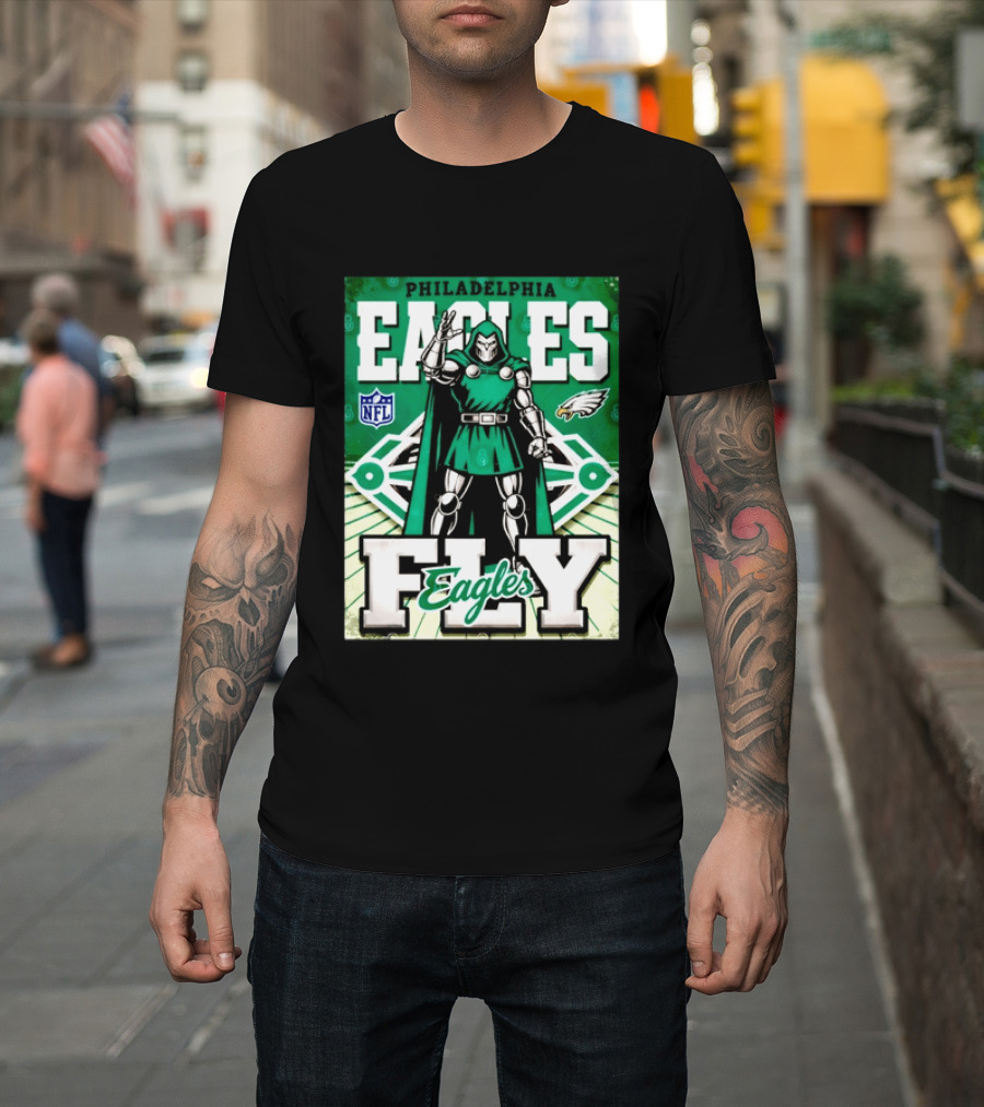 Philadelphia Eagles Doctor Doom NFL Fly Eagles T-Shirt