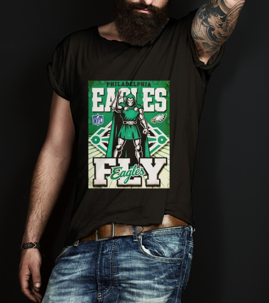Philadelphia Eagles Doctor Doom NFL Fly Eagles T-Shirt