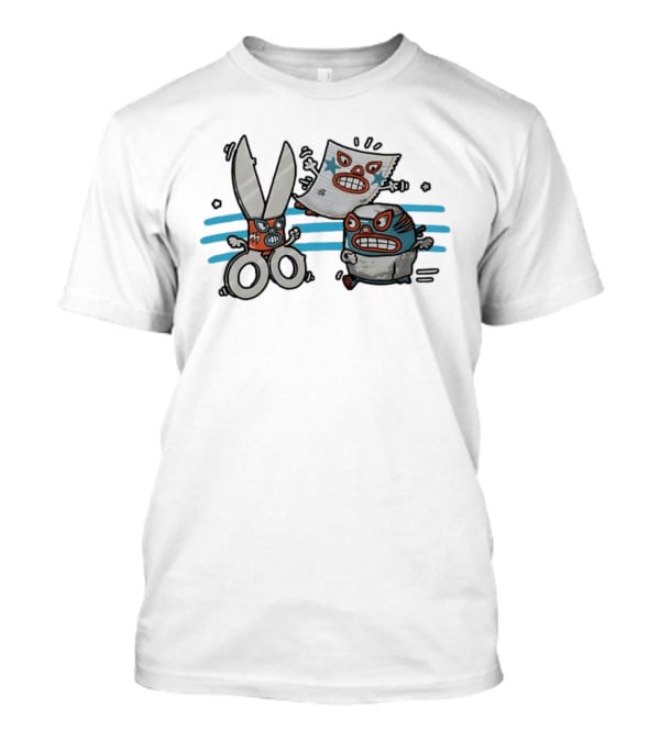 Lucha Libre Rock Paper Scissors Game Luchador Battle Characters T-Shirt