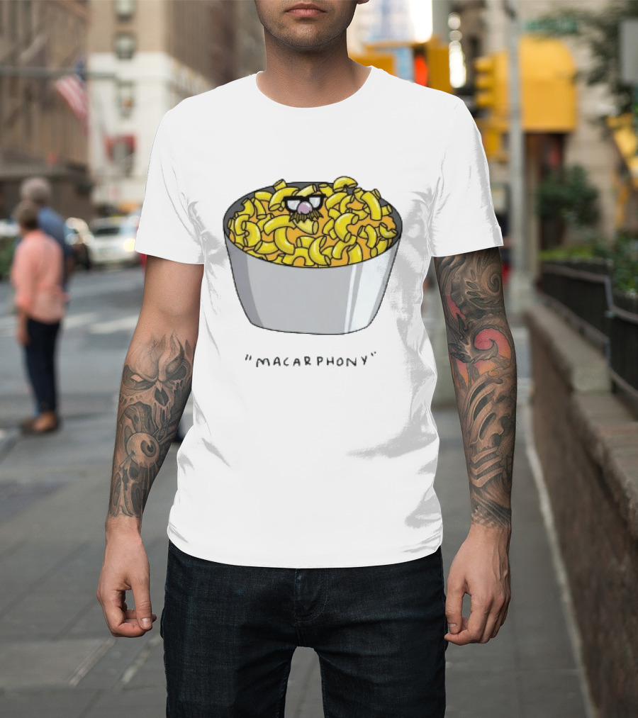 Macarphony Funny Mac And Cheese Bowl Pun T-Shirt