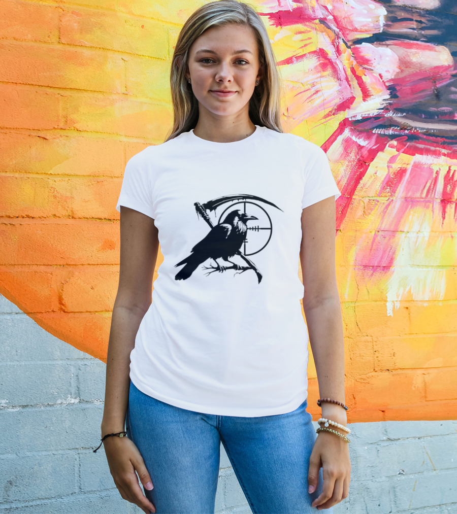 Grim Reaper Raven Sniper Scope Target T-Shirt