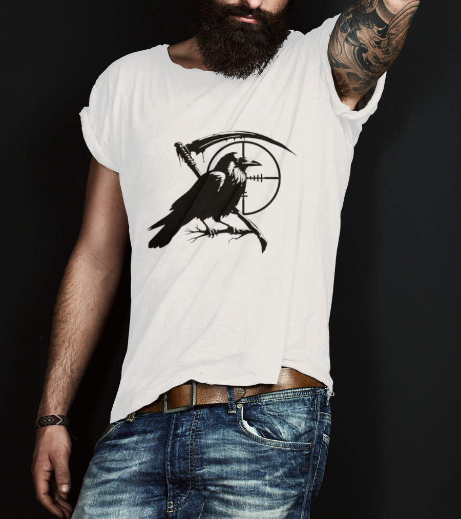 Grim Reaper Raven Sniper Scope Target T-Shirt