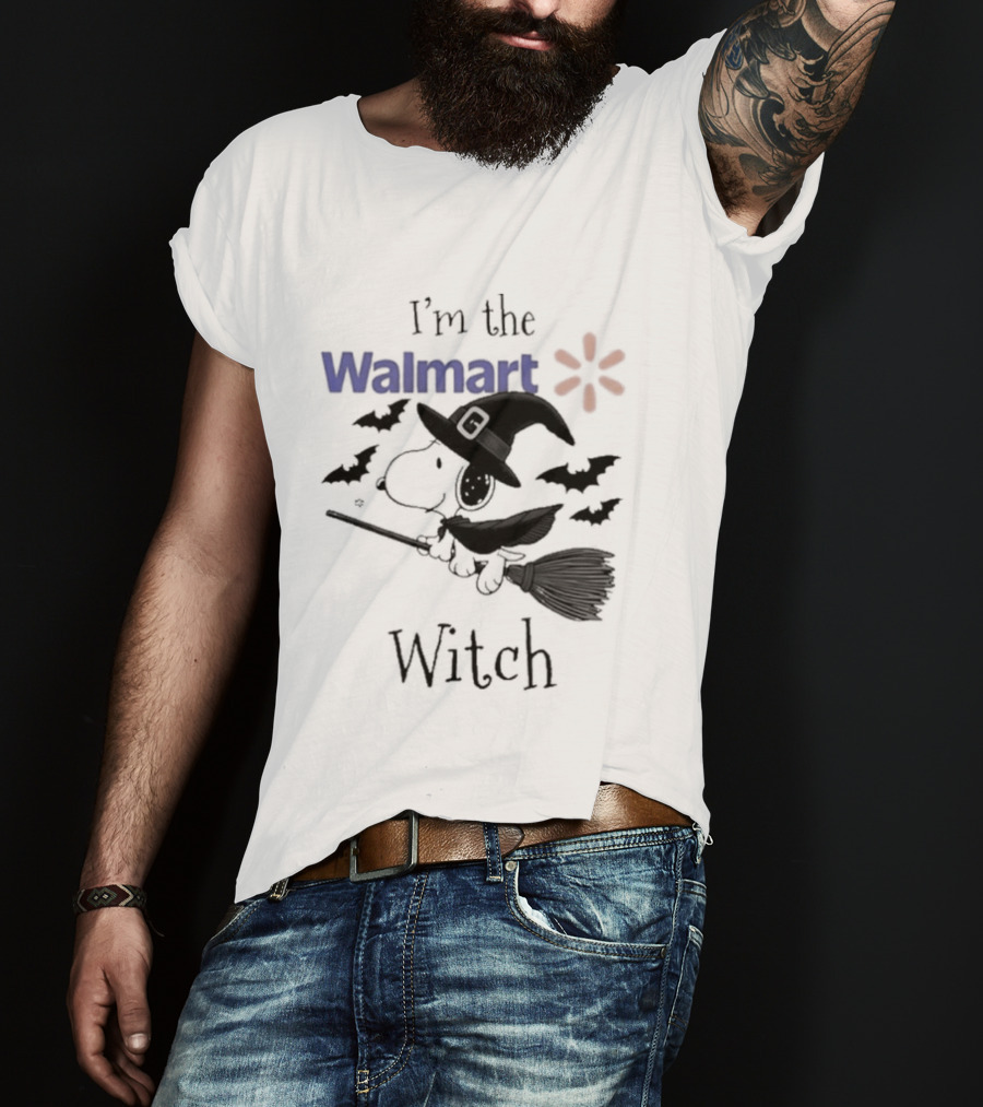 I'm The Walmart Witch Snoopy Halloween 2026 Broomstick Magic T-Shirt