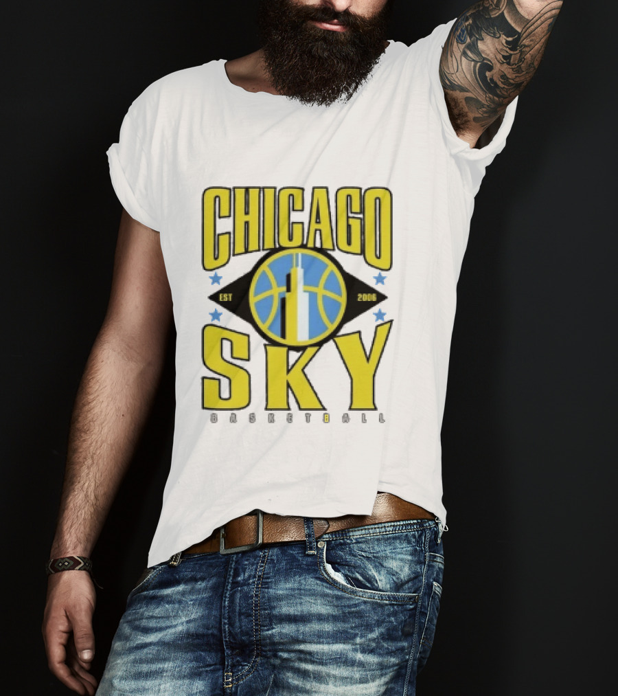 Chicago Sky Est 2006 Basketball Skyline WNBA T-Shirt