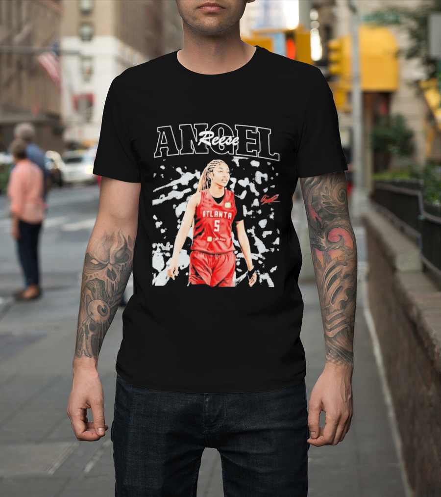 Angel Reese Atlanta No. 5 Basketball Star Burst T-Shirt