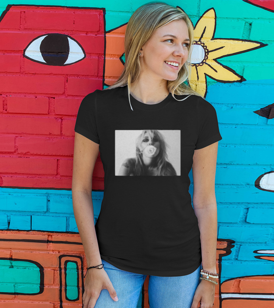 Miley Store Bass Persuades Black Bubblegum Pop T-Shirt