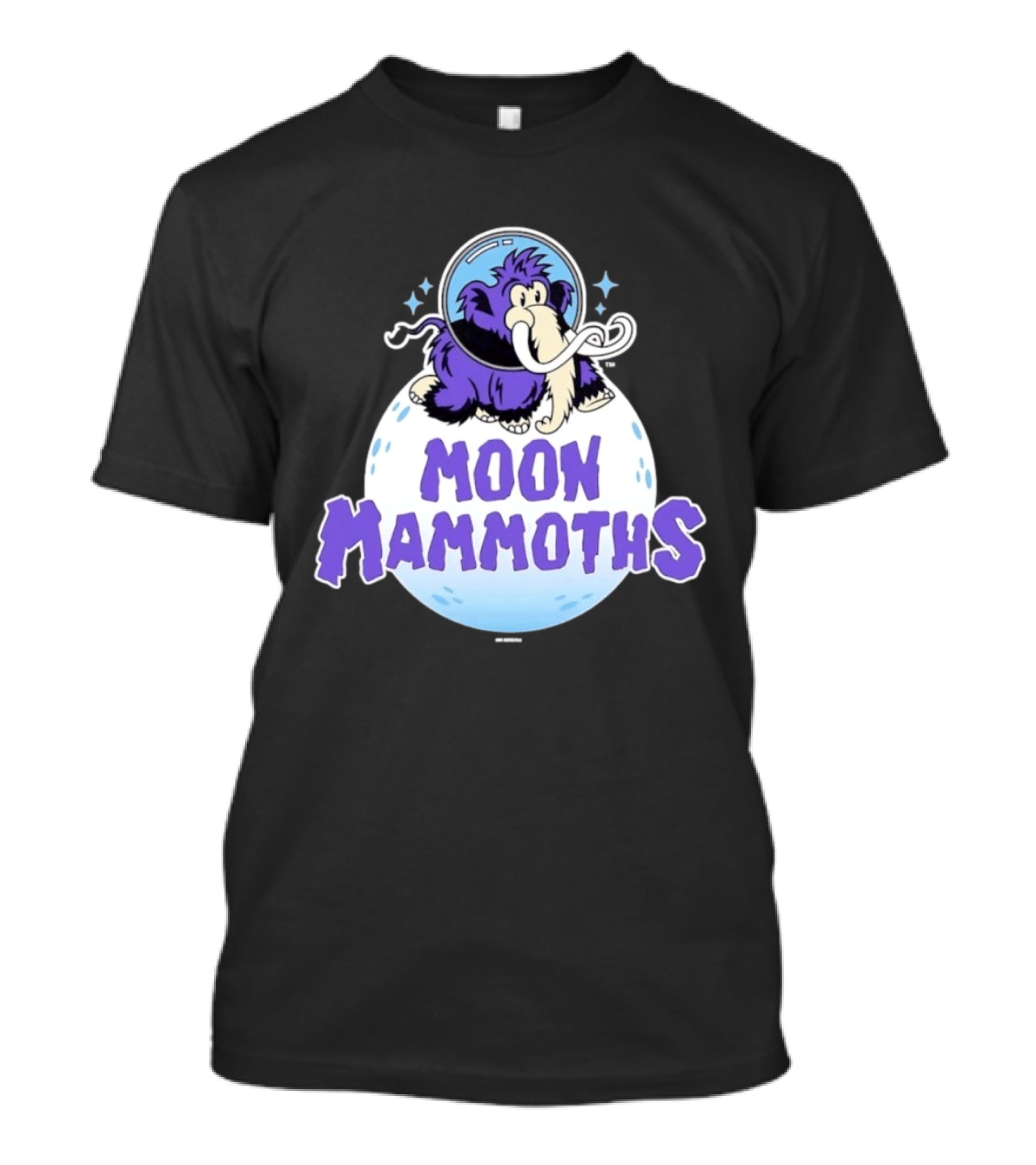 Moon Mammoths Purple Space Elephant Creature Astronaut T-Shirt