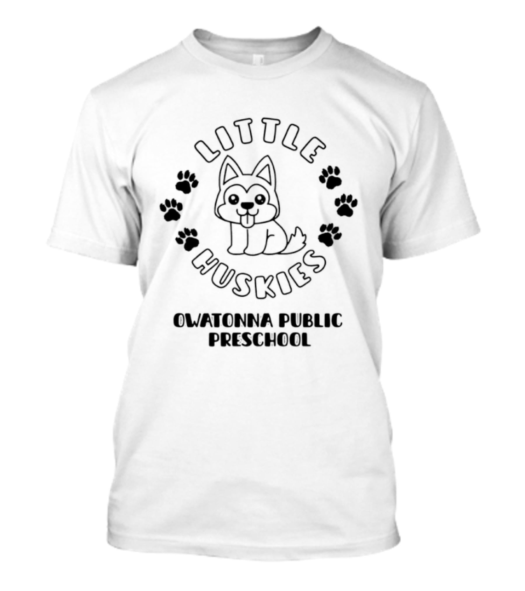 Little Huskies Owatonna Public Preschool Fun Cute Puppy T-Shirt