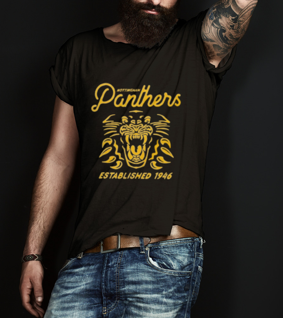 Panthers Established 1946 Retro Black Script 26 27 T-Shirt