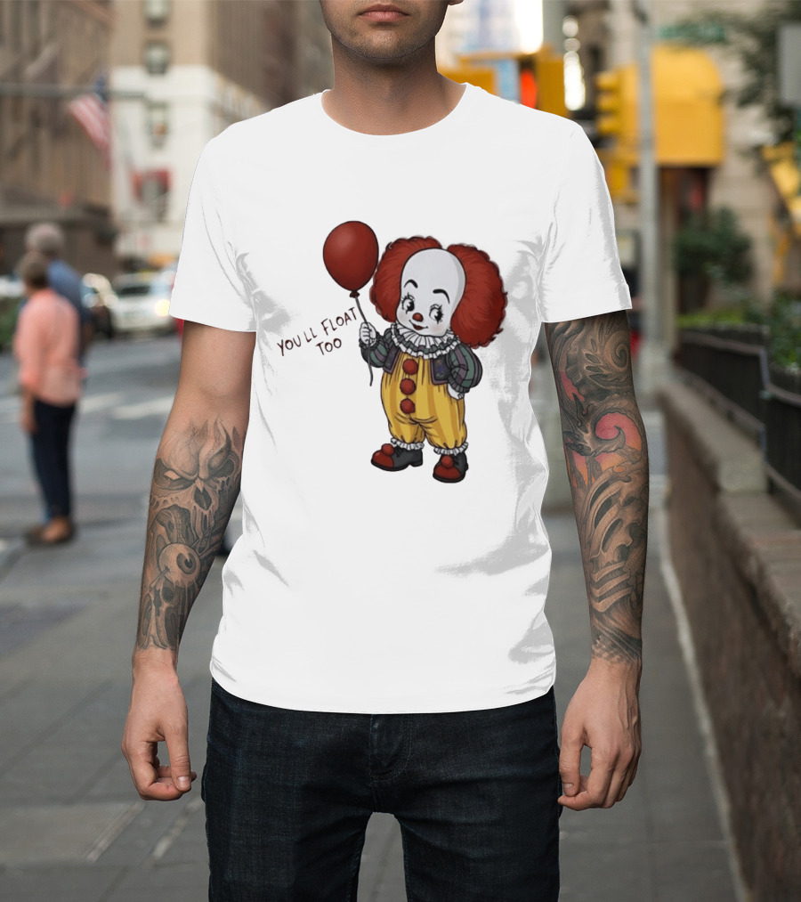 Pennywise Clown You'll Float Too Red Balloon T-Shirt