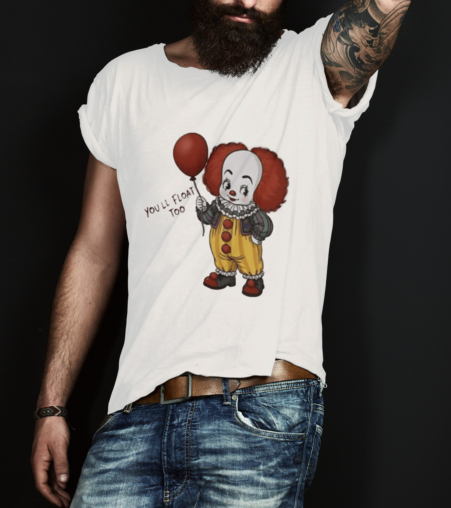 Pennywise Clown You'll Float Too Red Balloon T-Shirt