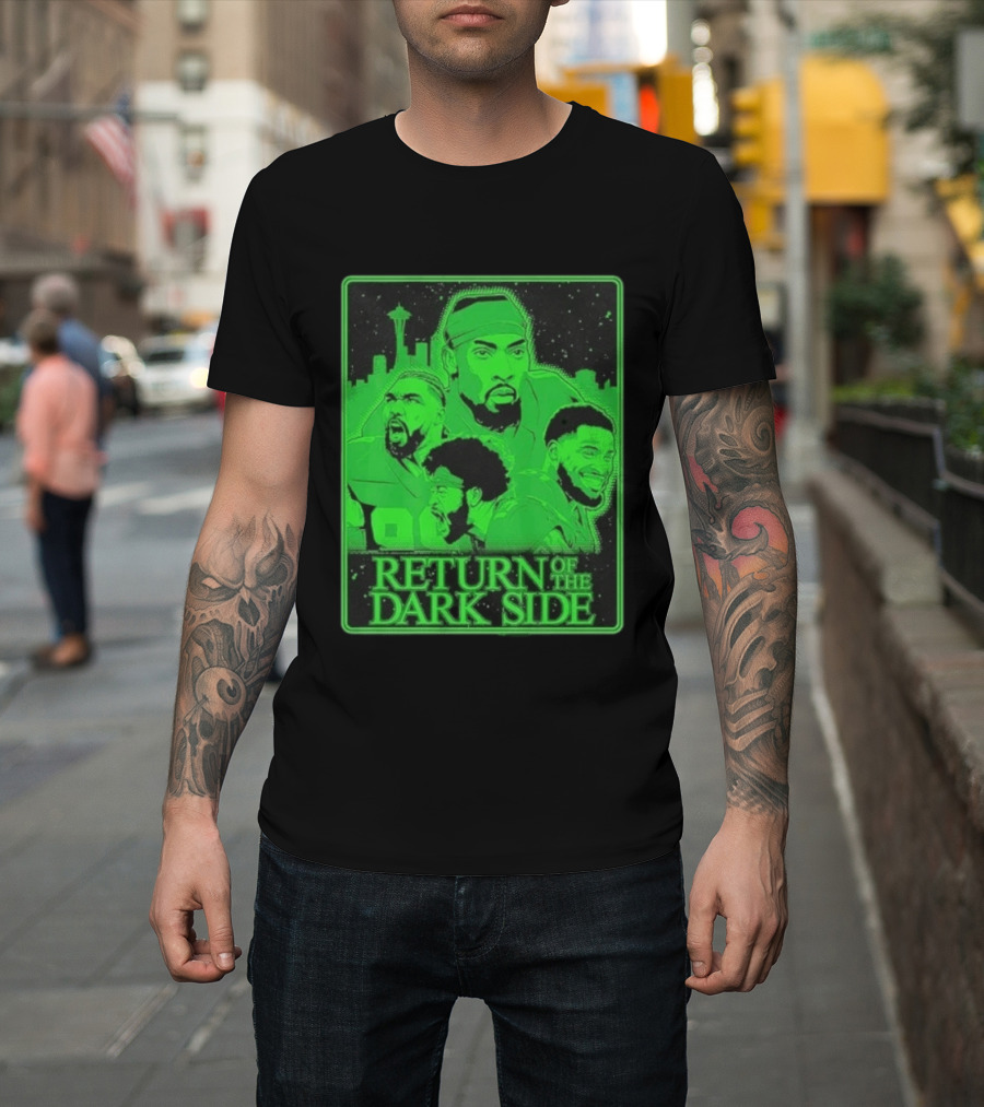 Seattle Seahawks Return Of The Dark Side Skyline Players Green Sports T-Shirt