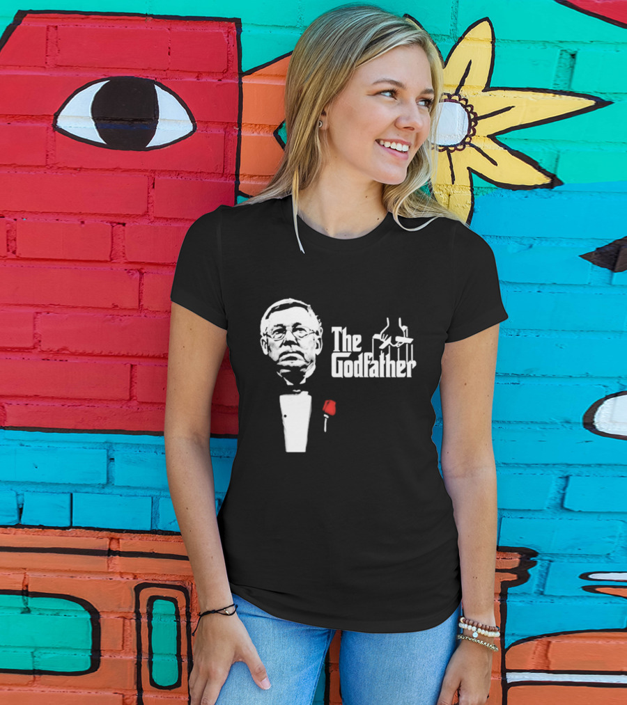 Sir Alex Ferguson The Godfather Tribute With Red Rose T-Shirt