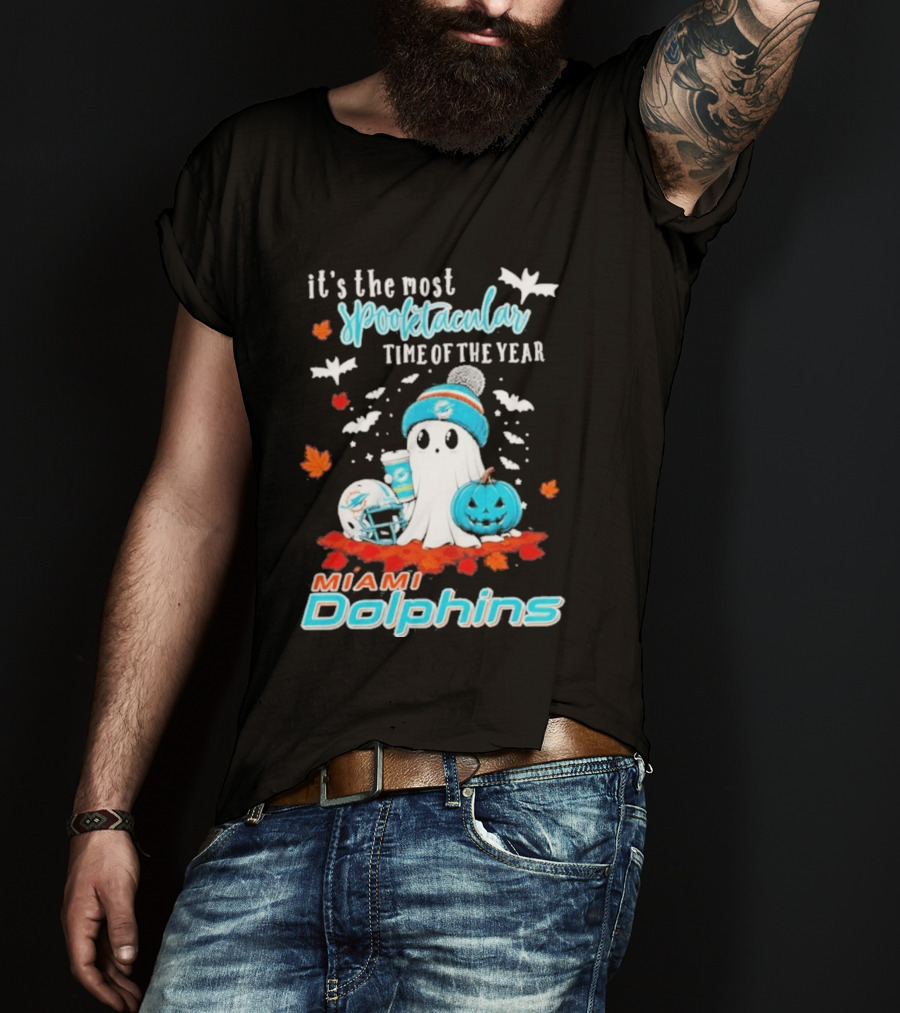 Miami Dolphins Halloween 2026 Most Spooktacular Time Of The Year T-Shirt