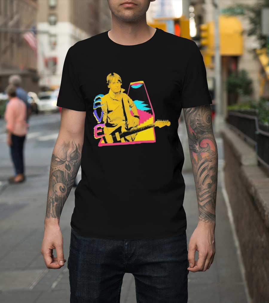 Steve Perry 80s Rock Vibes Retro Guitar T-Shirt