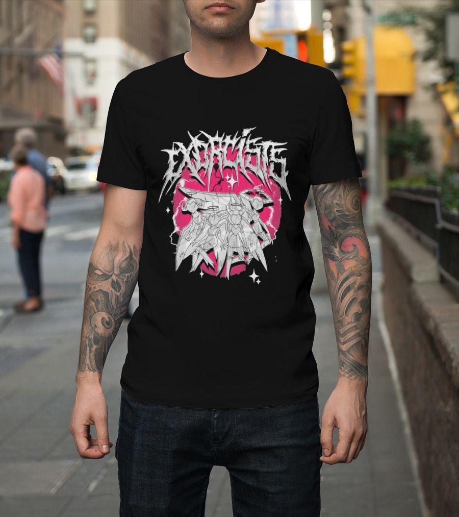 Exorcist Hazbin Hotel Metal Style Adam Lute T-Shirt