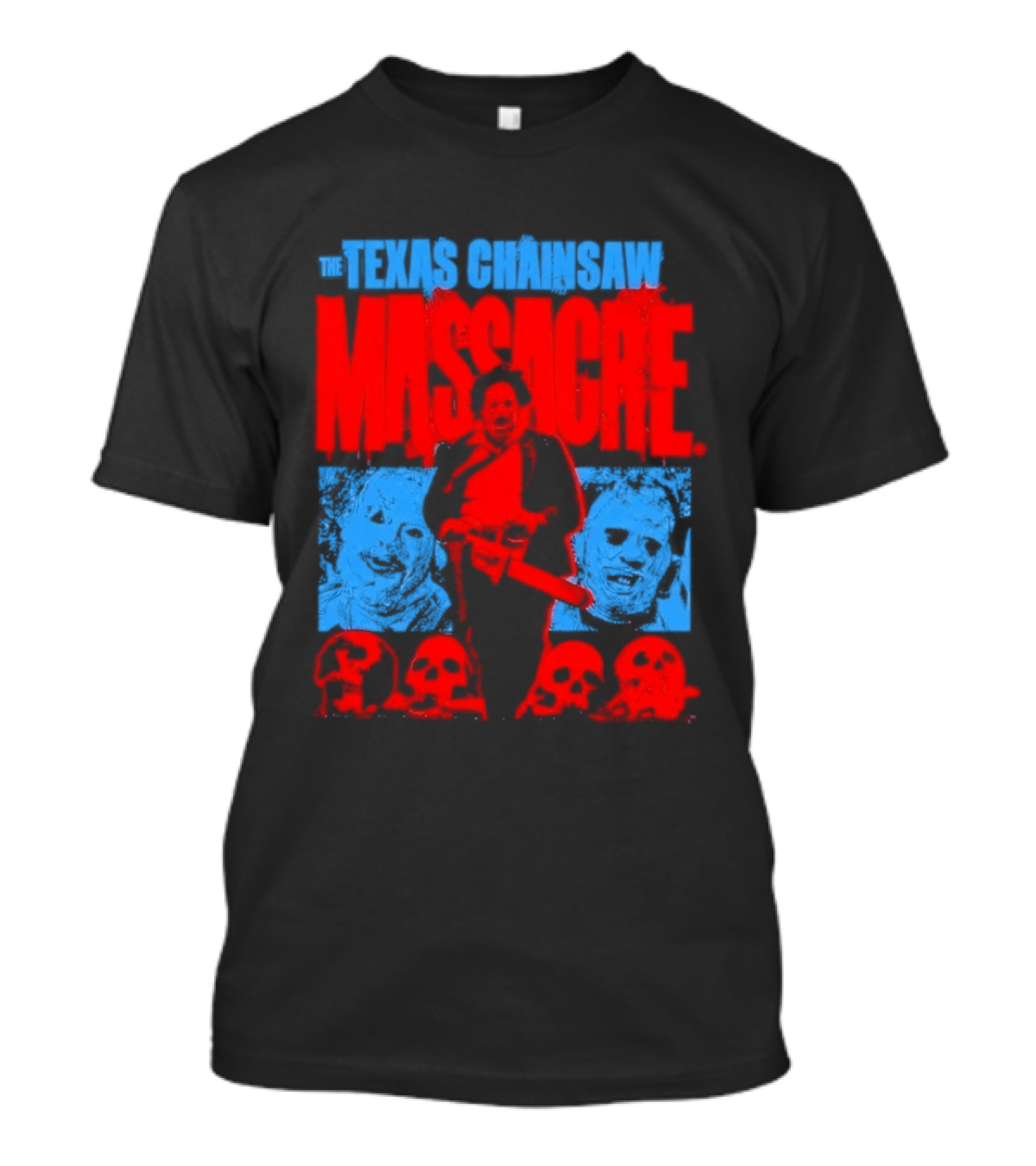 The Texas Chainsaw Massacre Leatherface Horror Movie Skulls Scene T-Shirt