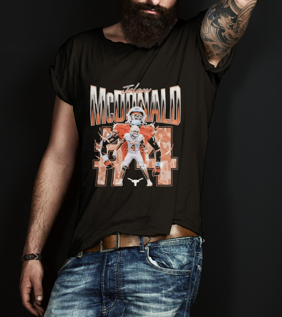 Jelani McDonald Texas Longhorns Football 44 T-Shirt