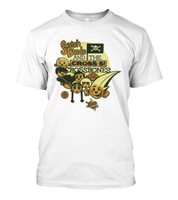 Switchblade And The Crossbones 1964 MFE Cartoon Characters With Skull Flag T-Shirt