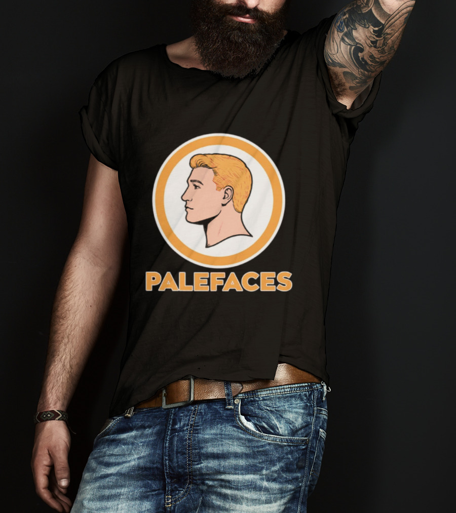 Caucasians Palefaces Orange Circle T-Shirt