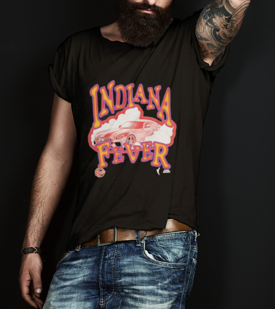 Indiana Fever Car Sketch Design WNBA Team Spirit T-Shirt
