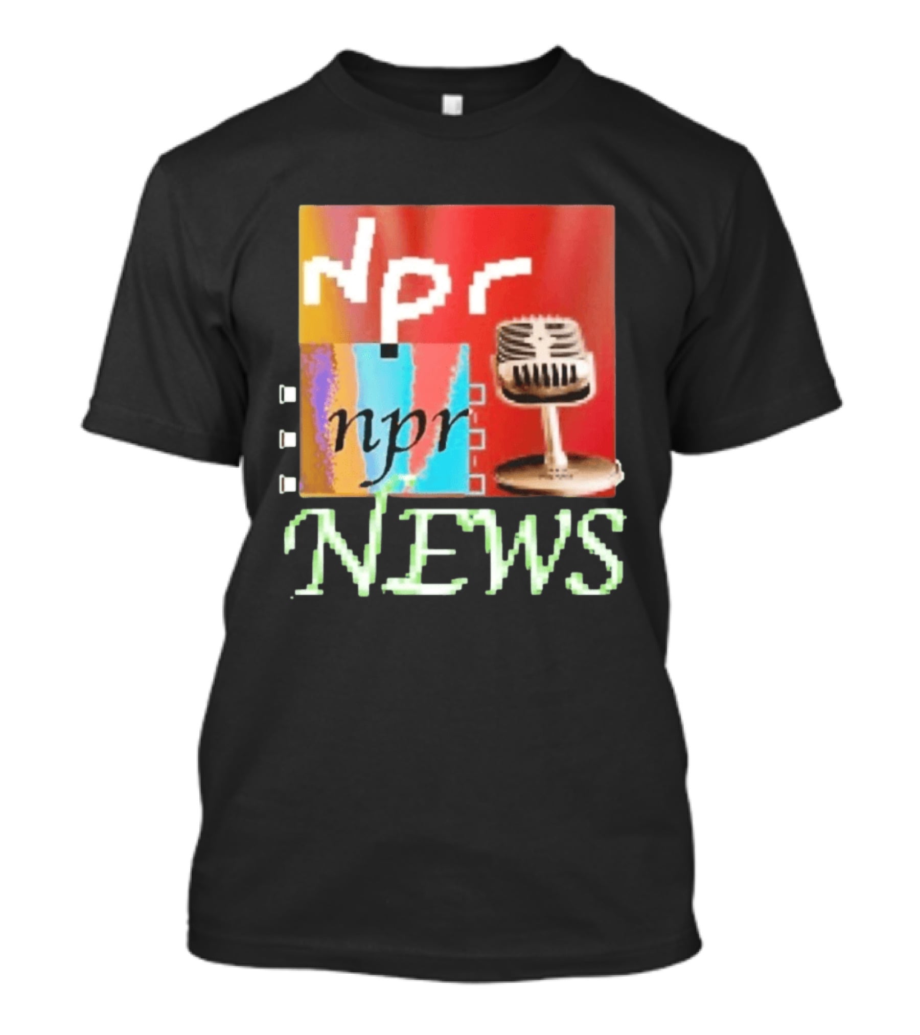 NPR News Public Radio Microphone Icon Podcast T-Shirt