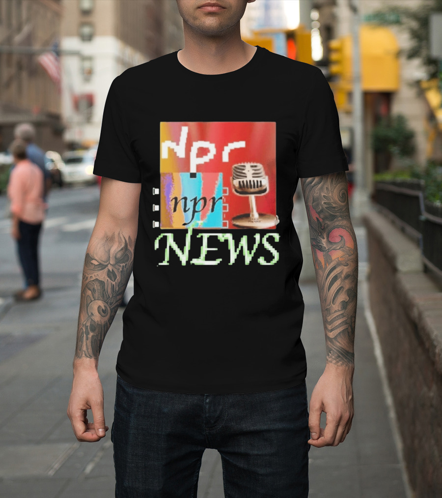 NPR News Public Radio Microphone Icon Podcast T-Shirt