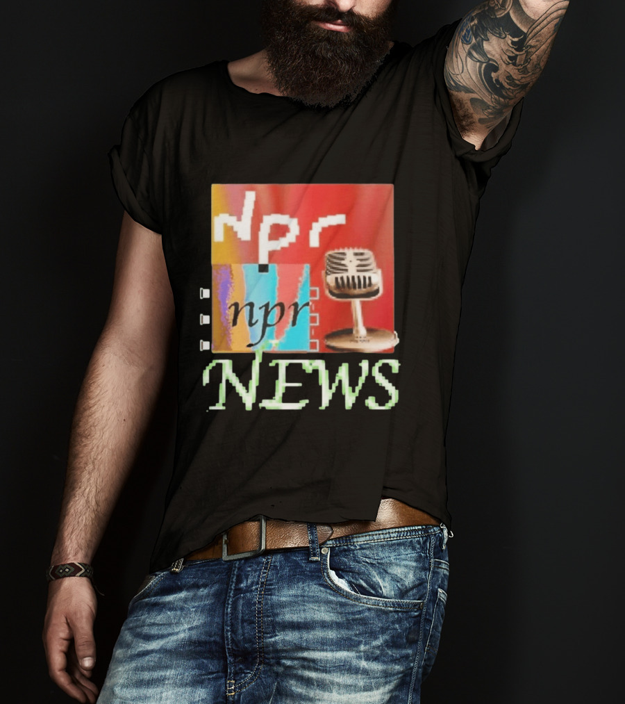 NPR News Public Radio Microphone Icon Podcast T-Shirt