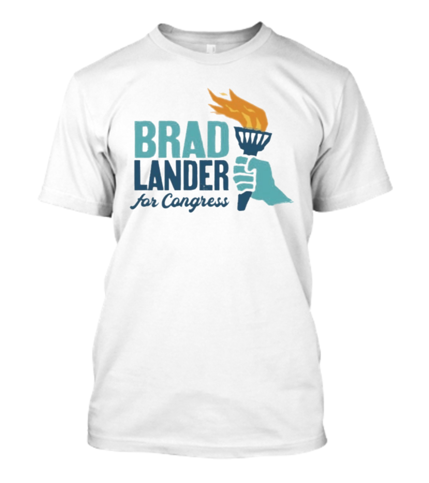 Brad Lander For Congress Torch T-Shirt