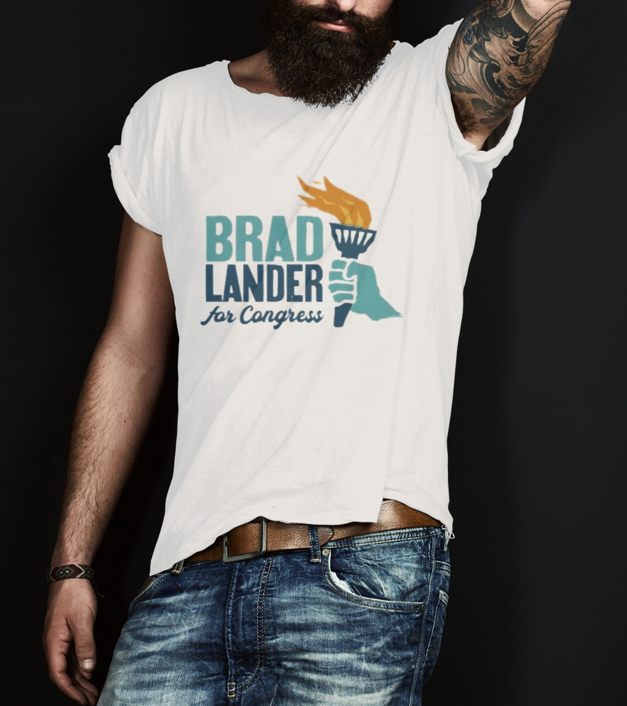 Brad Lander For Congress Torch T-Shirt